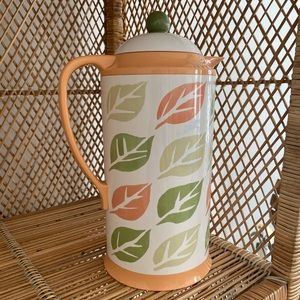 Vintage fall leaf coffee carafe insulated